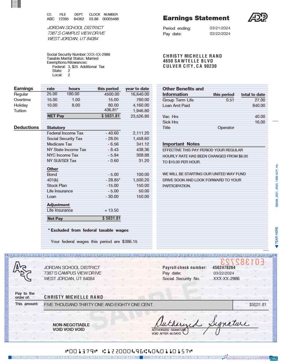 Download ADP earnings statement template in Word and PDF formats.pdf, 1 Photoshop template